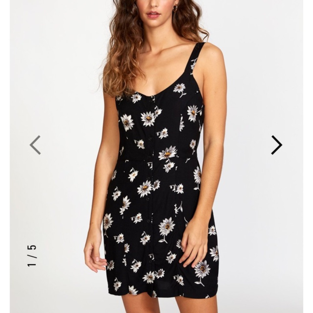 RVCA button up floral dress